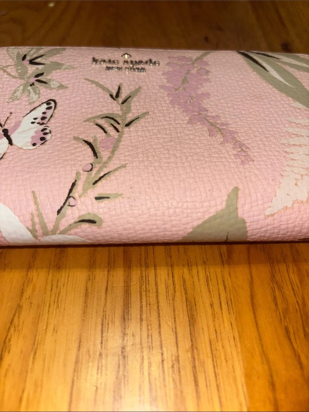 Kate Spade Pink Floral Butterfly Wallet